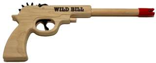 NEW MAGNUM RUBBERBAND GUN WILD BILL PISTOL WOOD USA  
