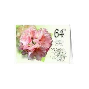  64th Happy Birthday   Pink Rhododendron Card Toys & Games