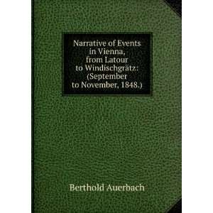   ¤tz (September to November, 1848.) Berthold Auerbach Books