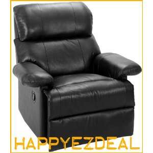  Black Leather Recliner Chair   Wall Hugger Unit