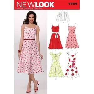  New Look Sewing Pattern 6886 Misses Dresses, Size A (8 10 