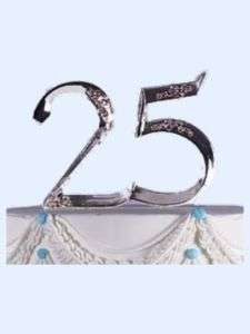 Wilton 25 Year Anniversary Pick Cake Toppers 25th New  