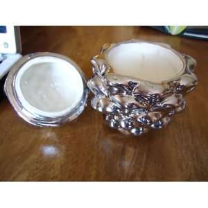 Slatkin & Co Fresh Balsam filled Scented Candle in Silver Pinecone 