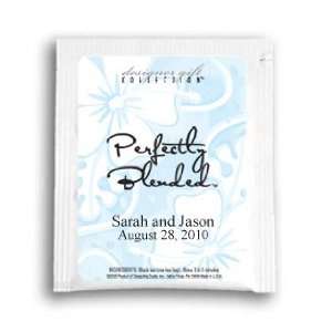  Perfectly Blended   Blue Hibiscus Print Wedding Tea Favors 