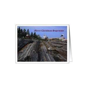  Christmas, Supervisor, Pemaquid Point Lighthouse in Snow 