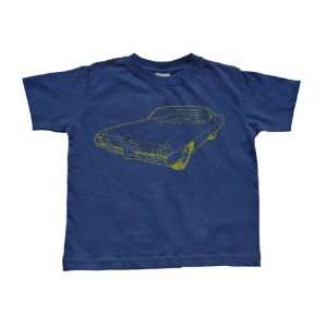    Boys Toddler Blue T Shirt with Muscle Car 5/6T 
