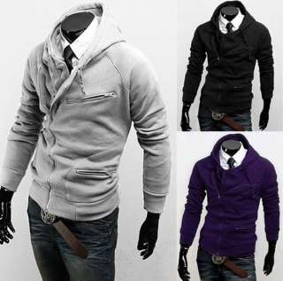 NWT Mens Slim Sexy Top Designed Hoody Coat & Jacket 4 color 4 size 