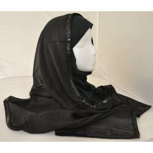  Black Wrap Around Mona Hijab 