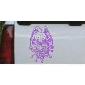 Mean Joker Biker Car Window Wall Laptop Decal Sticker    Purple 10in X 