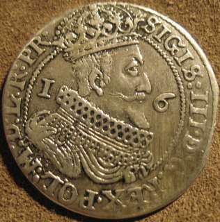 POLAND DANZIG   1624 Silver 1/4 Thaler Sigismund III Vasa   