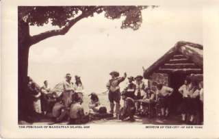 Postcard NY Purchase Manhattan Island 1626 History  