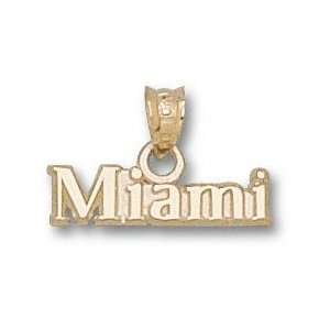Miami Hurricanes Solid 10K Gold UHURRICANES 1/8 Pendant