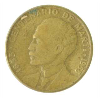   Cuba   Cuban   Joe Marti   Cent   Centavo   Coin   SKU# 1673  