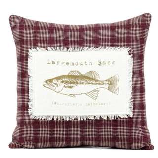 16x16 Largemouth Bass Throw Pillow