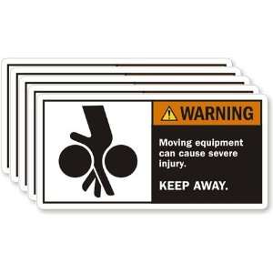    Moving Equipment Can Cause Severy Injury Laminated Vinyl, 5 x 2.5