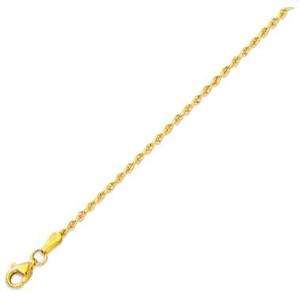   Silver Rope Chain Yellow Gold Vermeil 18 Inch 18 1.4mm Brand New