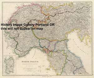 1842 LARGE WALL MAP TUSCANY Toscane ITALY  