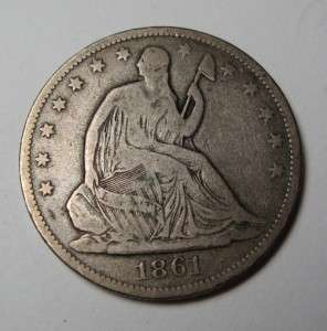 1861 O Seated Liberty Half Dollar *Original Fine* WB 102 CSA Obverse 