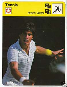 BUTCH WALTS Tennis 1979 FRANCE SPORTSCASTER CARD 88 18A  