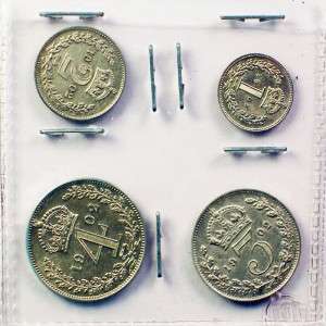 1902 BU Great Brittain Maundy Coin Set  