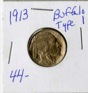 US Coin 1913 Buffalo 5c Type 1 XF  