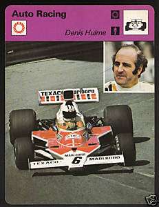 DENIS HULME Auto Racing 1979 SPORTSCASTER CARD 48 19A  