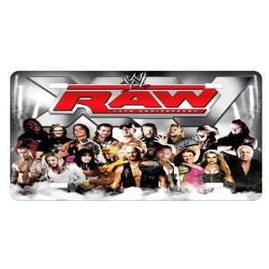  WWE Raw License Plate Sign 6 x 12 New Quality Aluminum 