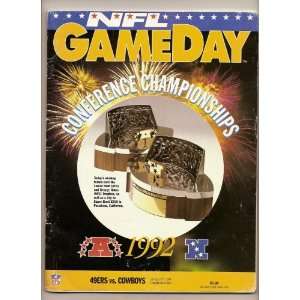 1992 NFL NFC Championship Program 49ers Cowboys 