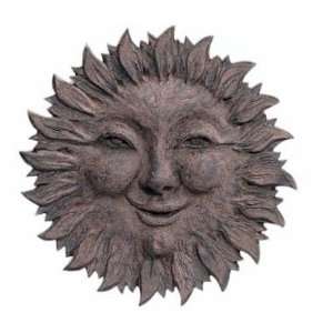  LADYBUG 86001WI Sun Face Plaque   Wrought Iron