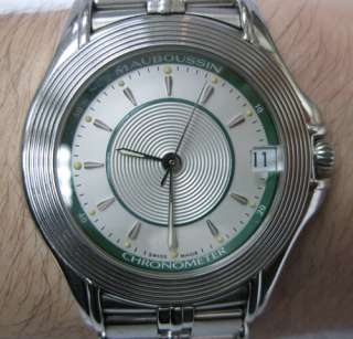 MAUBOUSSIN NO. 377S AUTOMATIC STAINLESS STEEL WATCH  