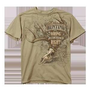  Buck Wear Hunting Is Wrong T Shirt Sand 2X Sports 
