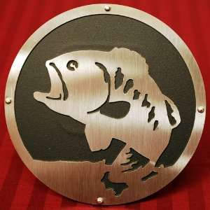  Bass Laser Cut Stainless Steel Trailer Hitch Cover 