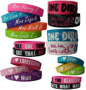 One 1 Direction, Silicone Wristband, Bracelet, I Love 1 Direction, 1D 