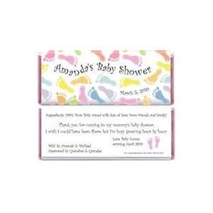    BS211g   Baby Shower Girl Baby Feet Candy Bar Wrappers Baby