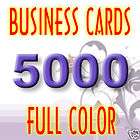 5000 Custom Color Business Cards + Glossy + Free Design