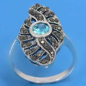   Marcasite Gemstone Ring Size 8  Arts, Crafts & Sewing