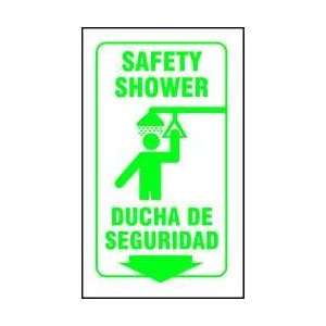 Safety Sign,safety Shower Bilingual L   ZING  Industrial 