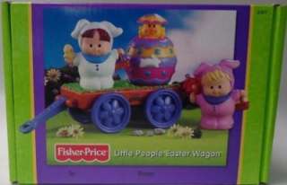   Little People Boy & Girl Pop Up Easter Wagon   Retired 2002  