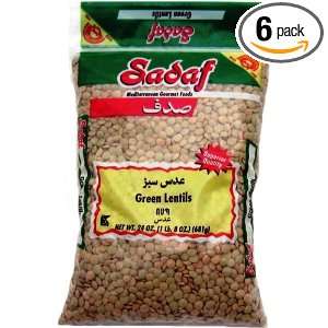 Sadaf Lentils Green, 24 Ounce (Pack of Grocery & Gourmet Food