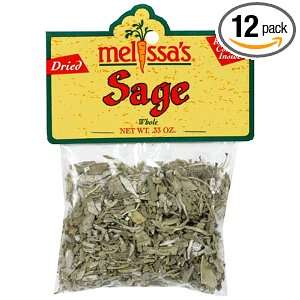 Melissas Dried Sage, Whole, 0.33 Ounce Grocery & Gourmet Food