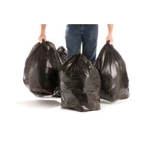  60 Gallon Garbage Bags Black Extra Heavy (2.1 Mil) 100 