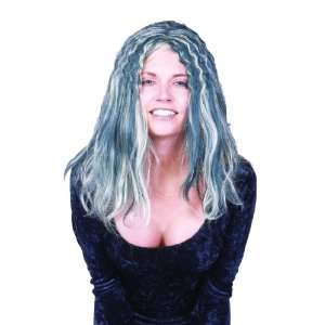  Womens Green & Grey Witch Wig 