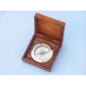  Brass Captains Boxed Desk Compass 4     Nautical Decorative Gift 