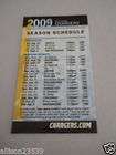2009 ABCS FLOORING SAN DIEGO CHARGERS SCHEDULE MAGNET  