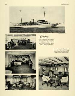 1931 Print Caroline Yacht H. J. Gielow Eldridge Johnson ORIGINAL 