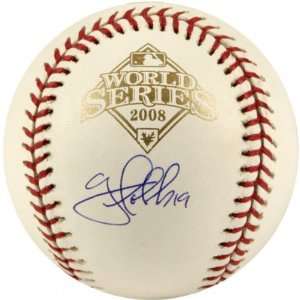 Joe Blanton Autographed Baseball  Details 2008 World Series Baseball 