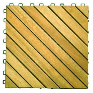   Design Plantation Teak Interlocking Wood Deck Tiles Patio, Lawn