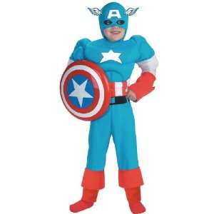  CAPTAIN AMERICA WITH MUSCLES COSTUME 14 16 Toys & Games