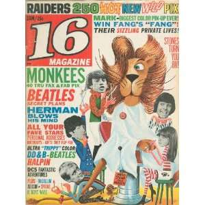  16 Magazine Jan 1967 Mokees Beatles Stones DC5 Fang Smitty 