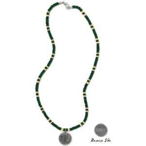  Miami Hurricanes Mens Wood Bead Necklace Sports 